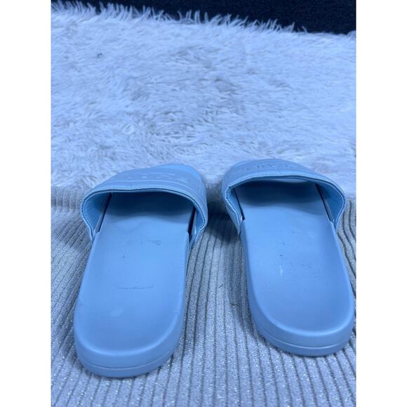 Alphalete Shoes Mens Size 9 Light Gray Slides Sandals Embossed Logo Pool Casual - Picture 4 of 10